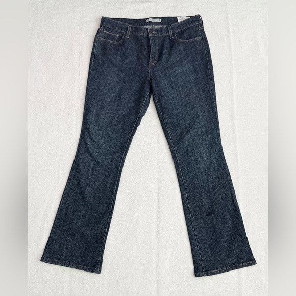 Levi's Denim - Levi's 515 Mid Rise Bootcut Dark Blue Wash Denim Jeans Size 14L